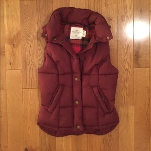 Burgundy Puffer Vest