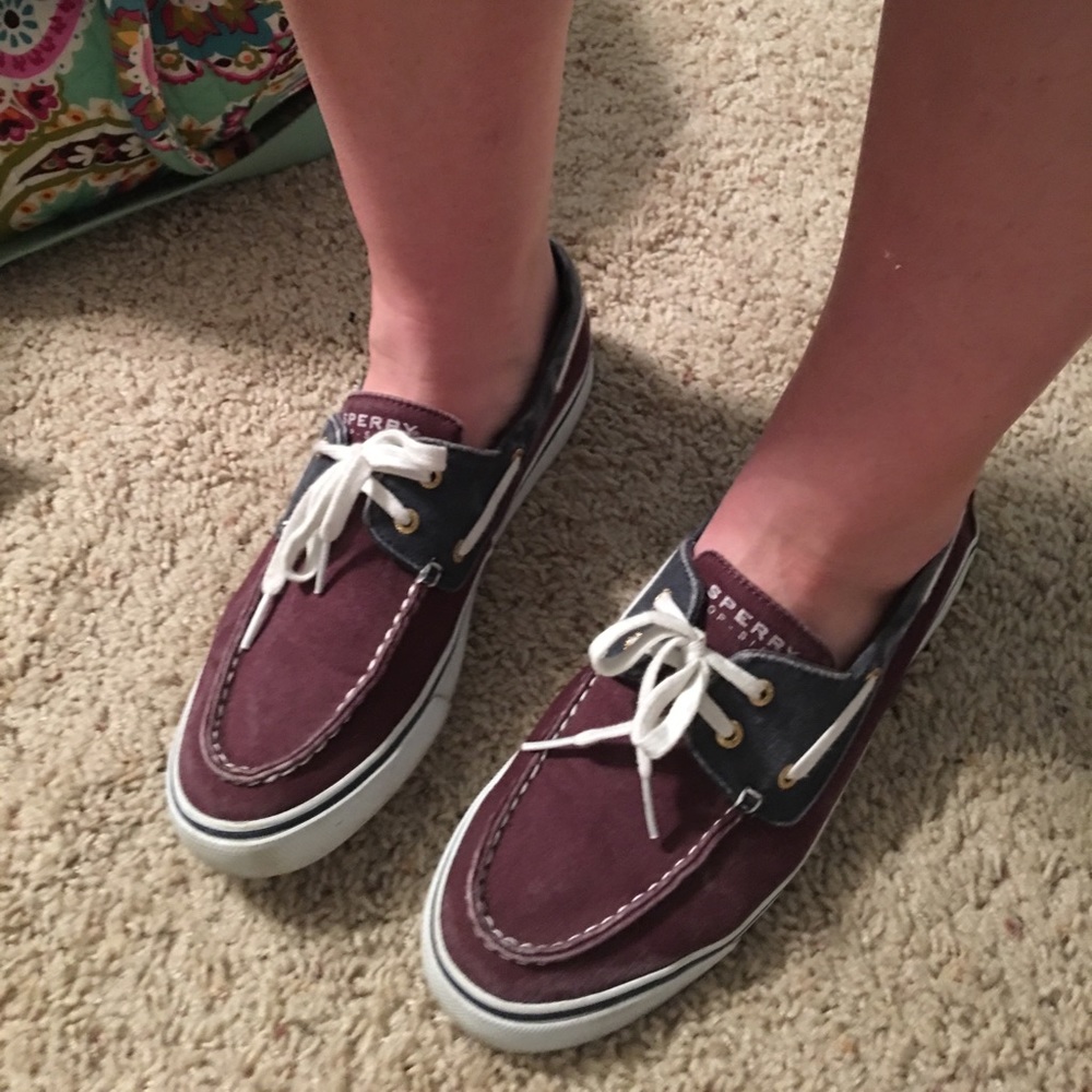 Maroon Sperrys