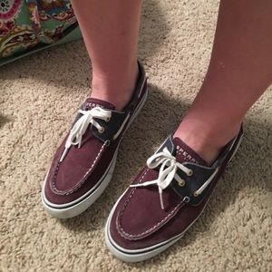 Maroon Sperrys