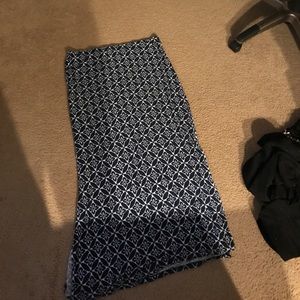Blue Patterned Maxi skirt