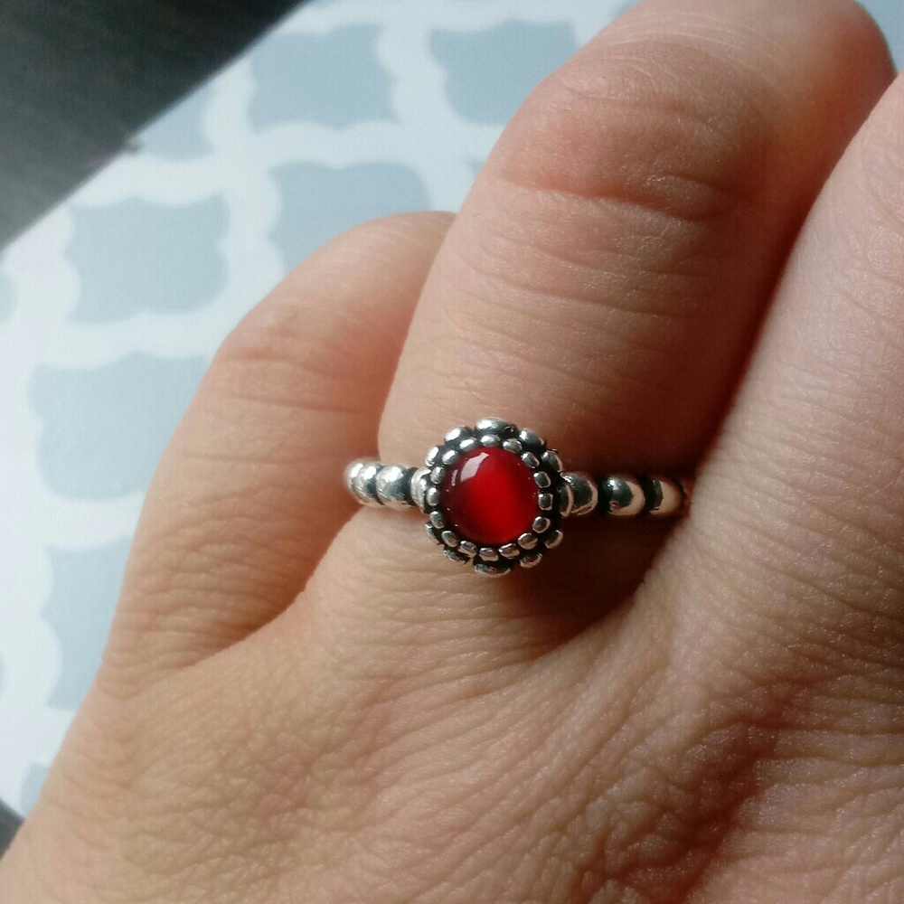 Red Birthstone Ring