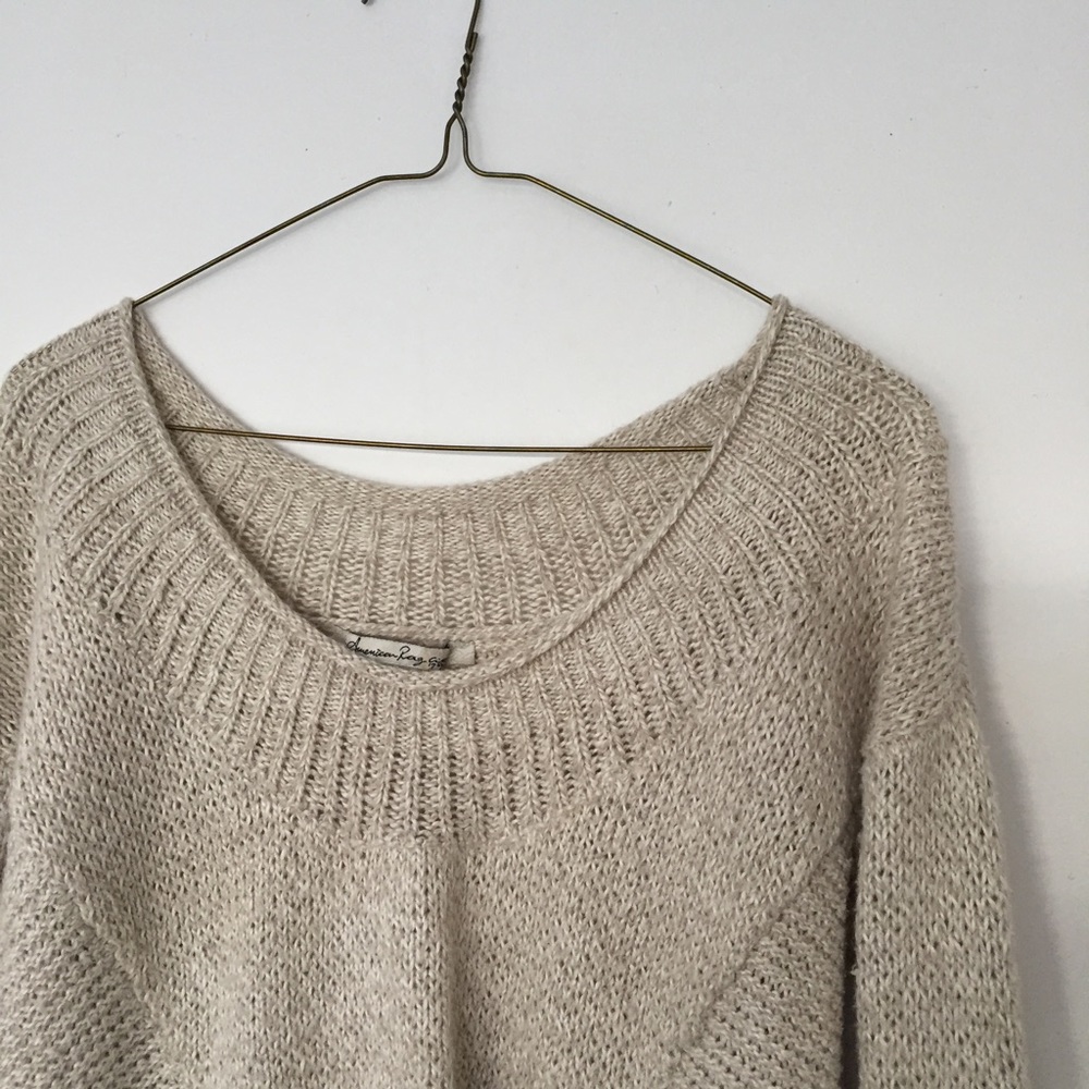 American Rag Tan Quarter-Sleeve Sweater