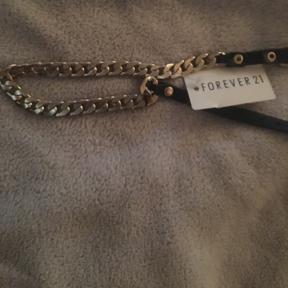 NWT FOREVER 21 WRAP BRACELET  (Gold and leather)