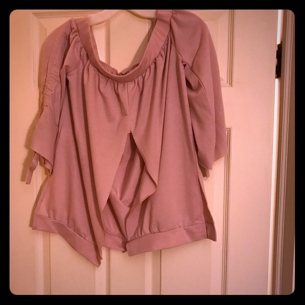 Blush Split-back Top