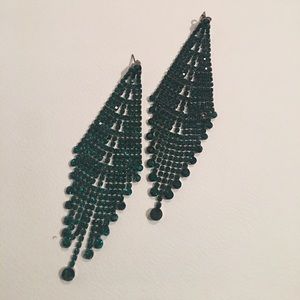 Green Chandelier Earrings 💚💚💚
