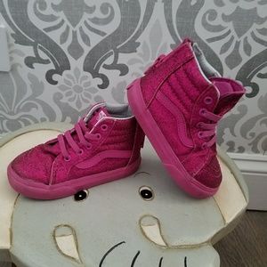 Van high tops with zipper on back