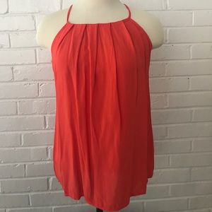 Bright orange dressy tank top