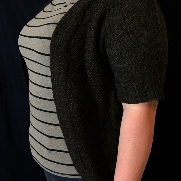Dark grey short sleeve cardi :) - Picture 2 of 4