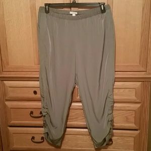 Silky Chico's Olive Green Pants