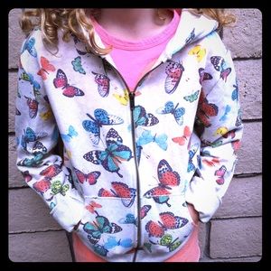 Zara Girls Butterfly Hoodie NWT