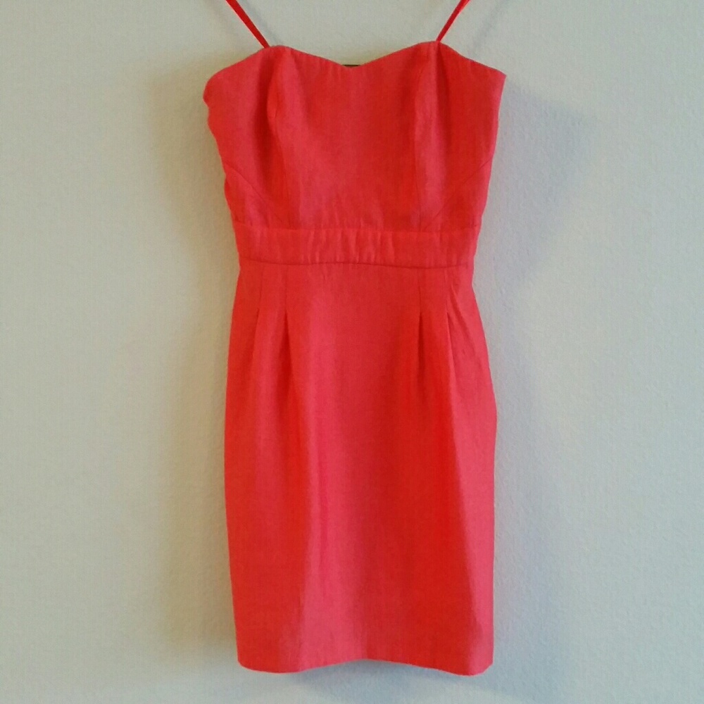 Strapless Salmon Mini Dress