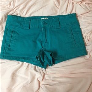 Turquoise Forever 21 shorts