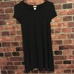 Black T-Shirt Pocket Dress