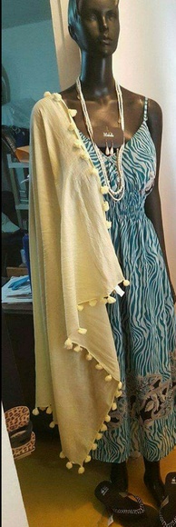 Perfect for Summer Turquoise & White print dress - Picture 3 of 3