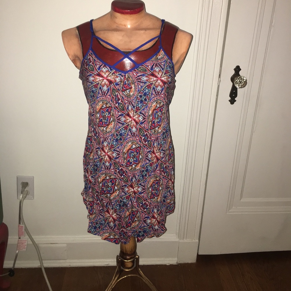Printed high low crossy dress from Francesca's