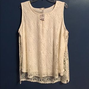 Lace Sleeveless Blouse