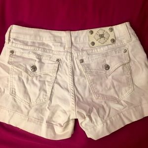 White Miss Me shorts