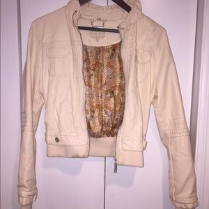 Tan faux leather jacket