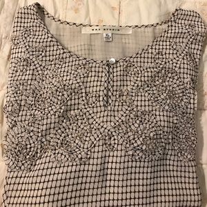 XL Black and cream, fully lined blouse. 3/4 sleeve