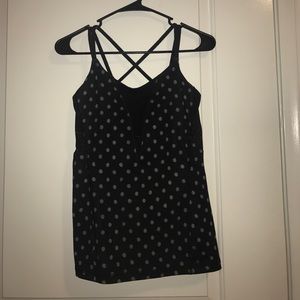 Size 8 Lululemon mesh and polka dot workout tank