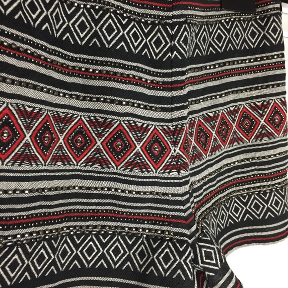 Shorts - H&M Divided High Waist Aztec Print with Beading Shorts - H&M Divided High Waist Aztec Print with Beading