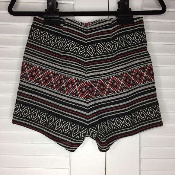 Shorts - H&M Divided High Waist Aztec Print with Beading Shorts - H&M Divided High Waist Aztec Print with Beading
