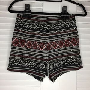 Shorts - H&M Divided High Waist Aztec Print with Beading Shorts - H&M Divided High Waist Aztec Print with Beading