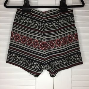 Shorts - H&M Divided High Waist Aztec Print with Beading Shorts - H&M Divided High Waist Aztec Print with Beading