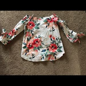 Off the shoulder floral top