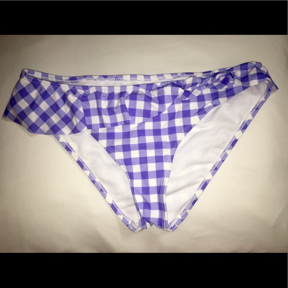 Bongo Bikini Bottom New Purple White Ruffle - Picture 1 of 3
