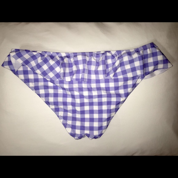 Bongo Bikini Bottom New Purple White Ruffle - Picture 2 of 3