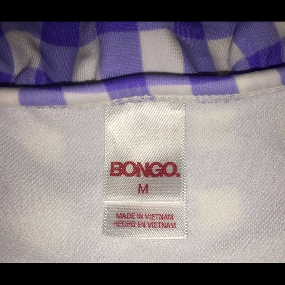 Bongo Bikini Bottom New Purple White Ruffle - Picture 3 of 3