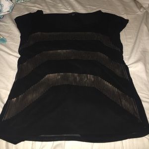 Black shirt with gold sequins