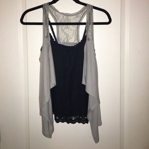 Aerie tank cardi