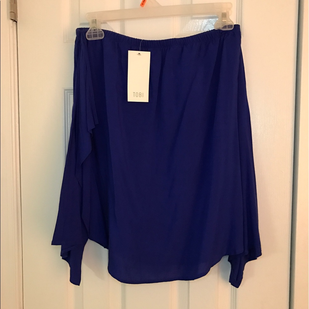 Royal Blue off the shoulder top