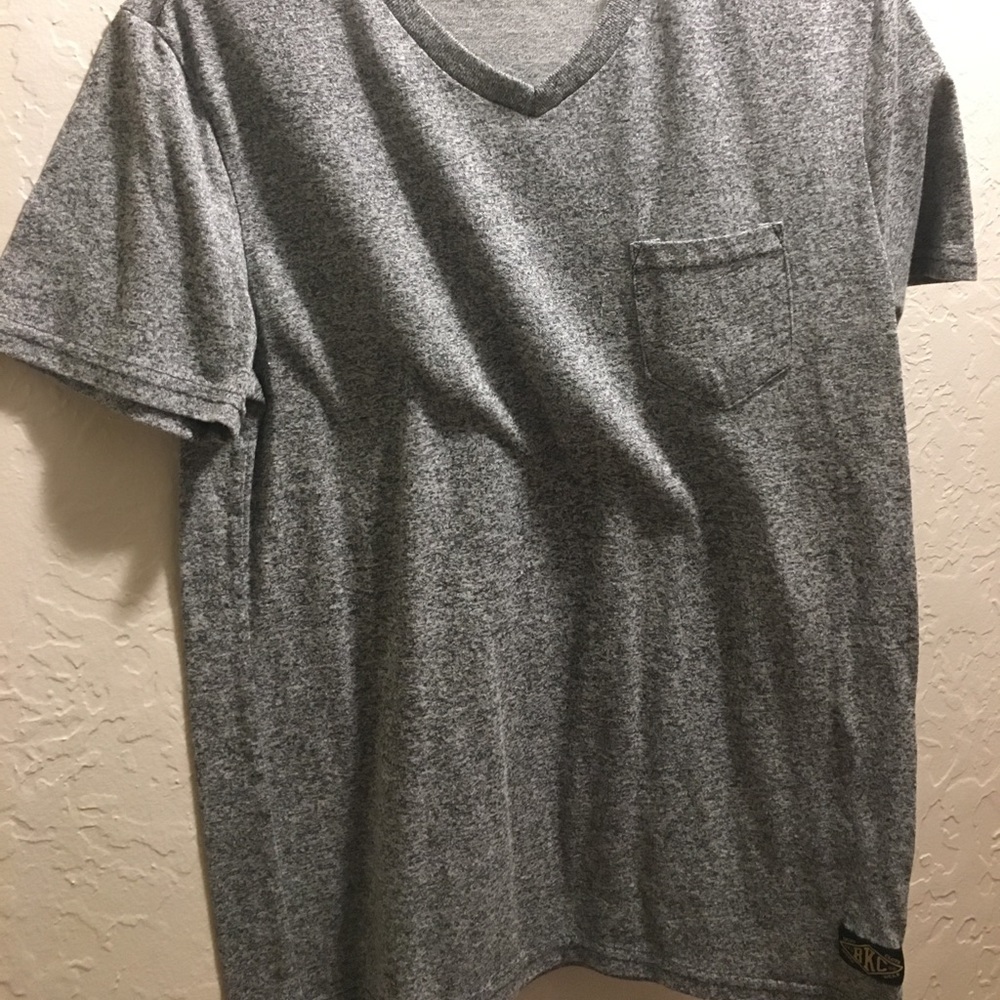 Cool grey shirt.