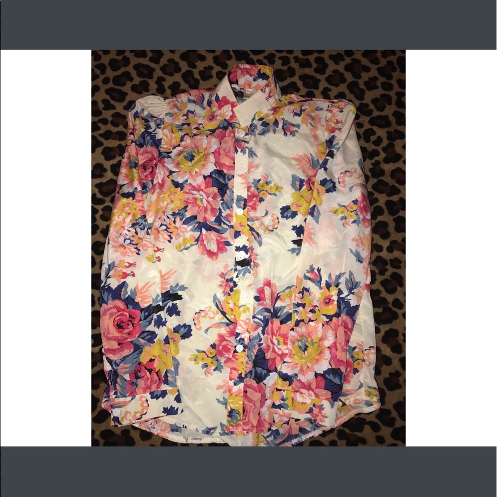 Floral Print Silk Blouse