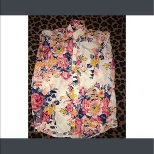 Floral Print Silk Blouse