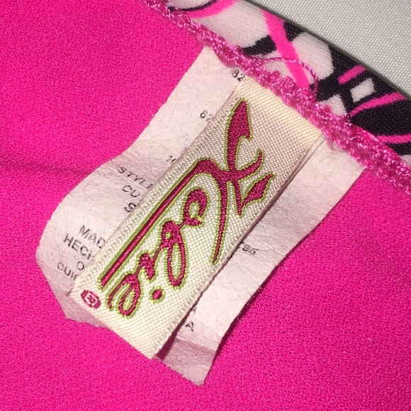 Hobie Bikini Bottom New Pink Black White Tie Sides - Picture 4 of 4