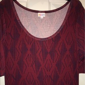 Lularoe Nicole Cranberry A-line dress
