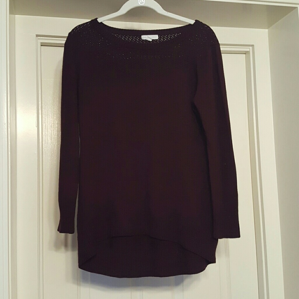 Maroon high low sweater