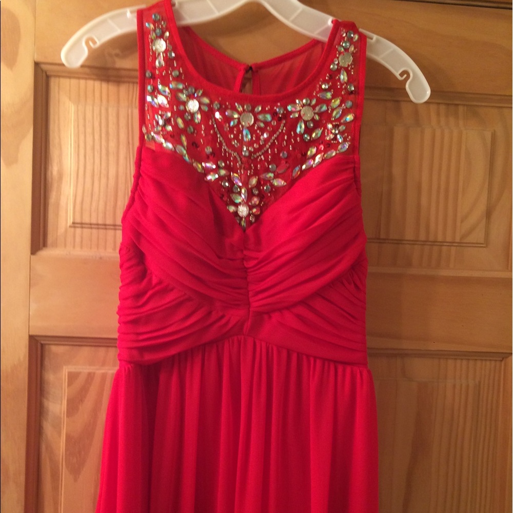 👠👗Red Rhinestone Prom Dress 👠👗