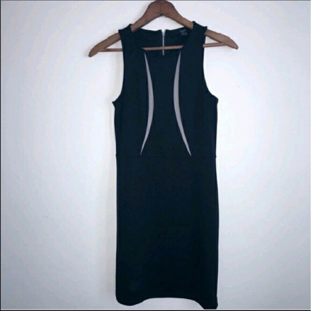 Black Mesh Bodycon Dress