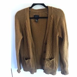 Mustard colored cardigan