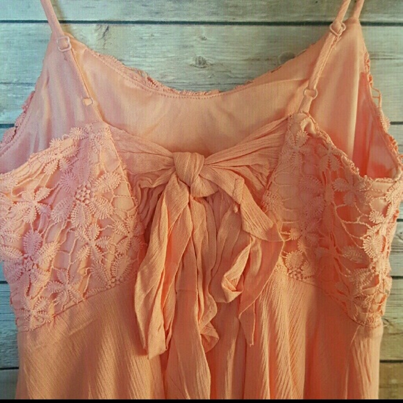 Sexy Salmon Pink Strappy  Party Wedding Dress - Picture 4 of 6