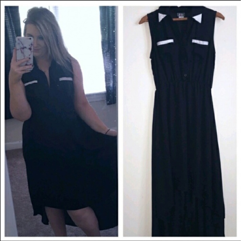 Black And White High Low Dress