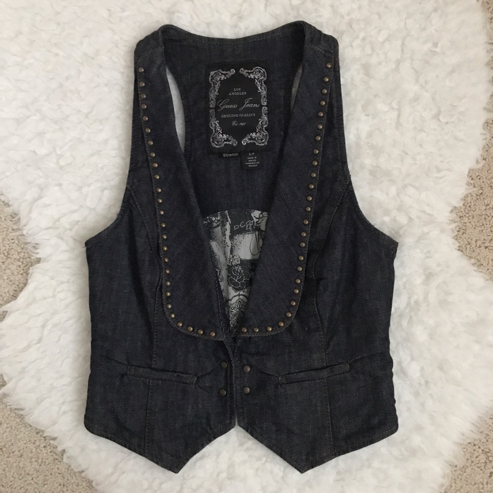 Never worn Guess Denim Stretch Vest