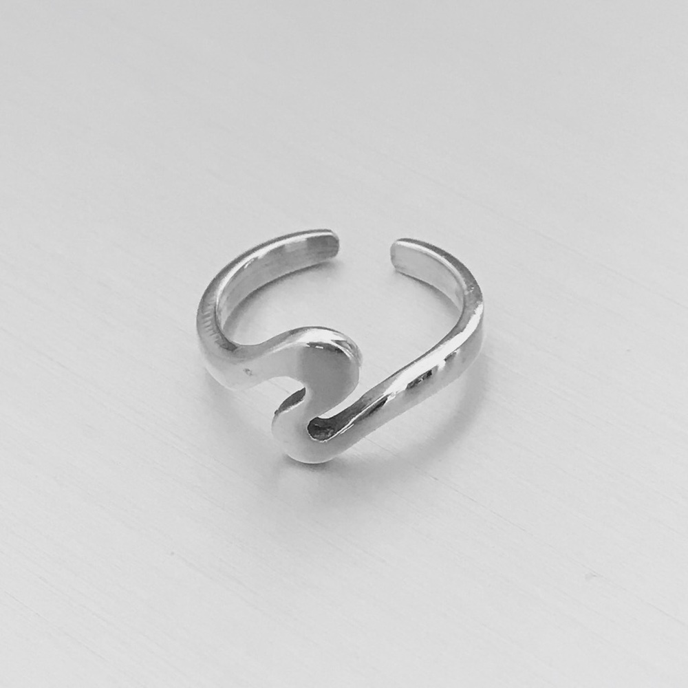 Sterling Silver Squiggle Toe Ring - image 4