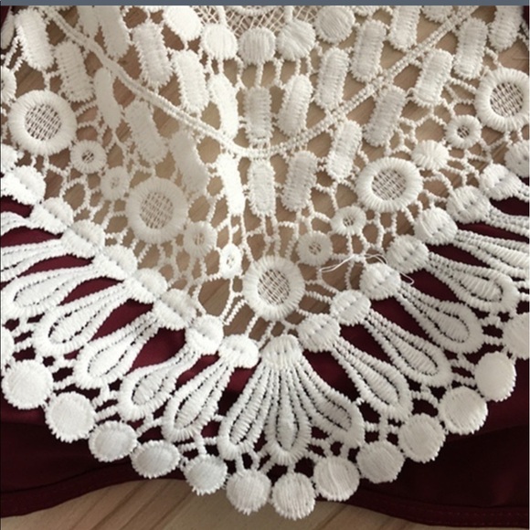 👑NEW👑 Wine and crochet bikini NWOT - Picture 5 of 6