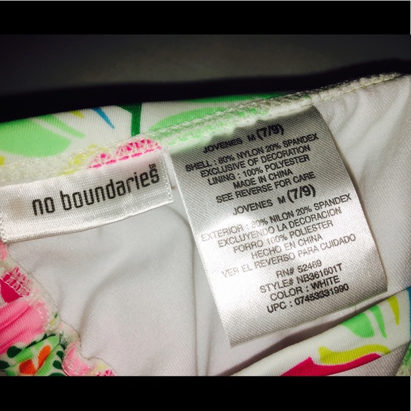 No Boundaries Bikini Top M Multi Colored New - Picture 4 of 4